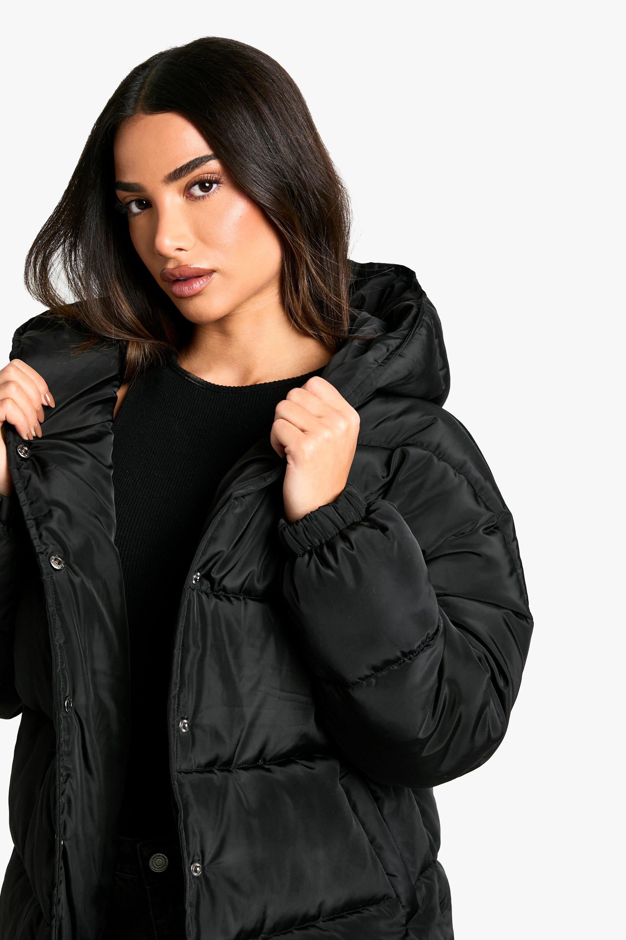 Womens black store padded coat