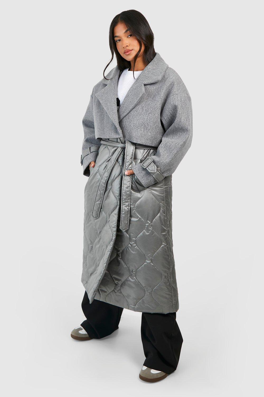 Grey store quilted coat