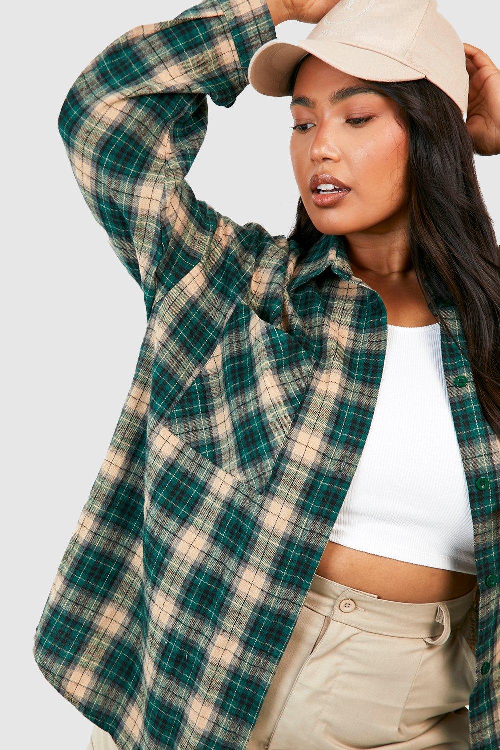 oversized green flannel