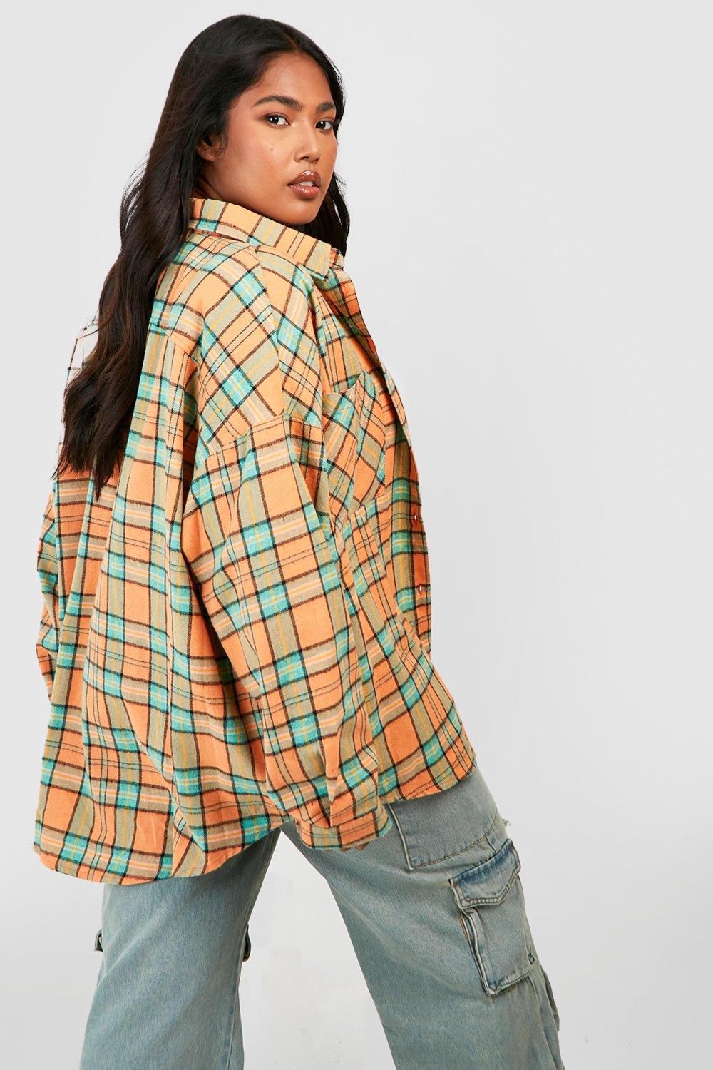 orange and yellow checkered shirt