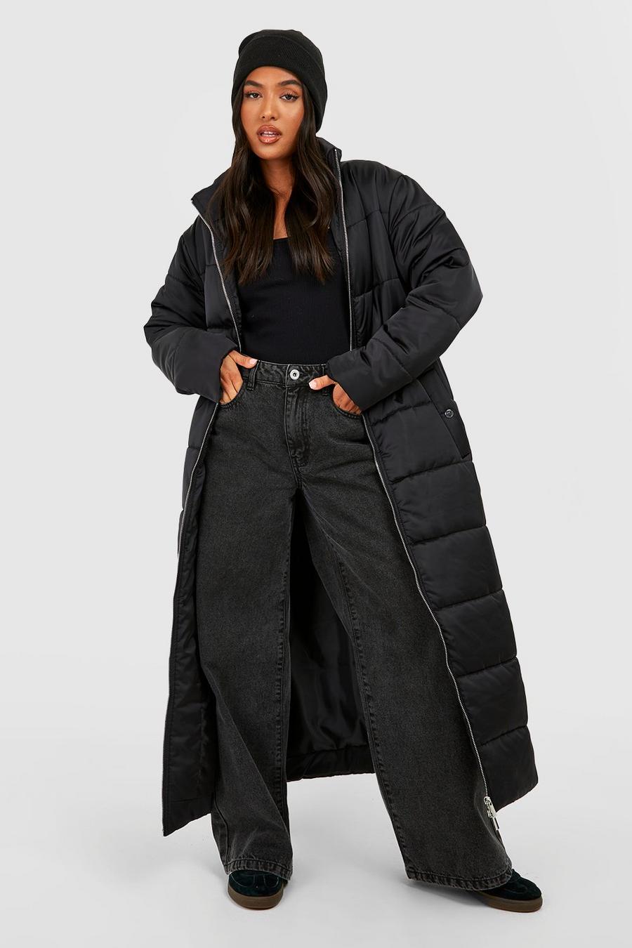Petite Black Maxi Puffer Coat