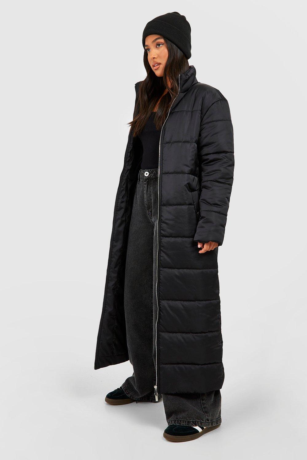 Petite Black Maxi Puffer Coat