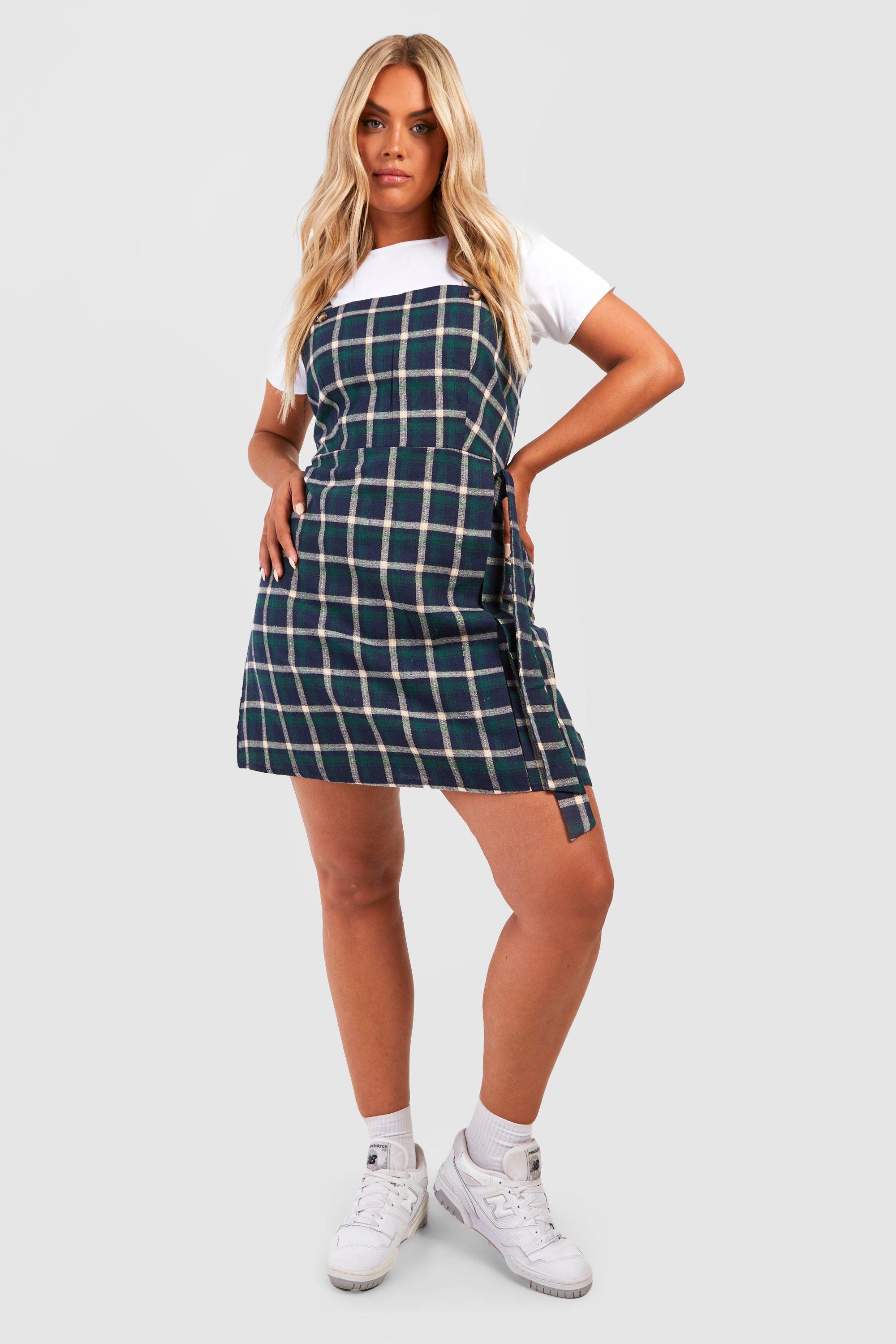 Navy shop pinafore dress