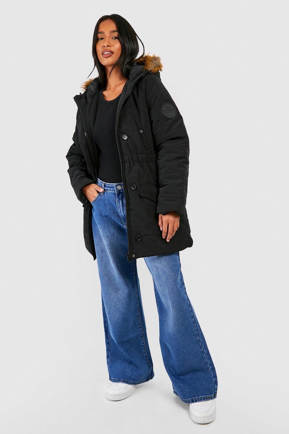 Boohoo ladies best sale parka coats