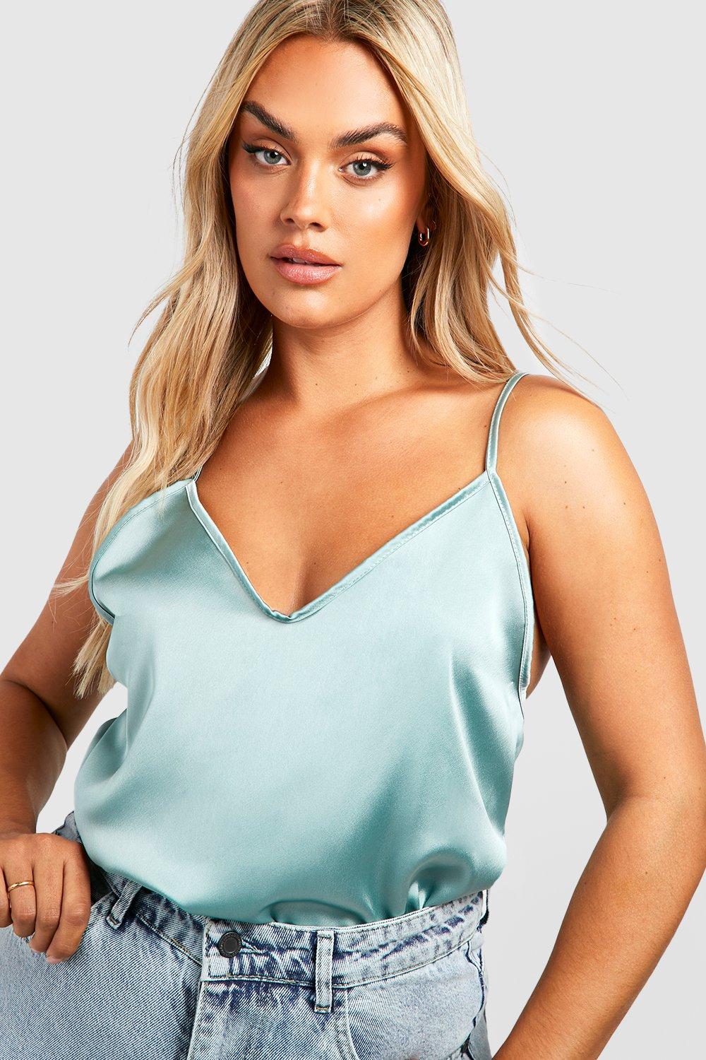 Grande taille Ensemble satin avec d bardeur et chemise