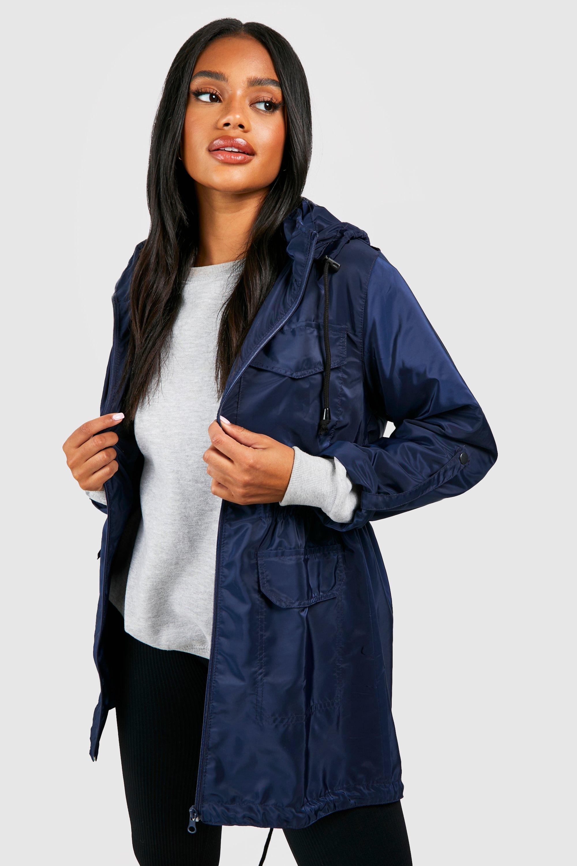 Boohoo rubberised rain mac hotsell