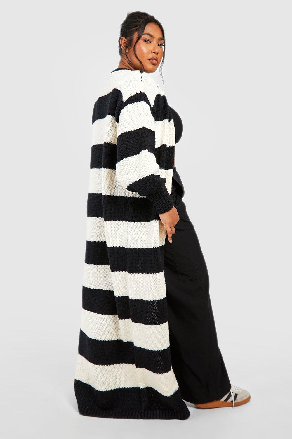 Brown Stripe Maxi Cardigan (Plus Size) – In Pursuit Mobile Boutique