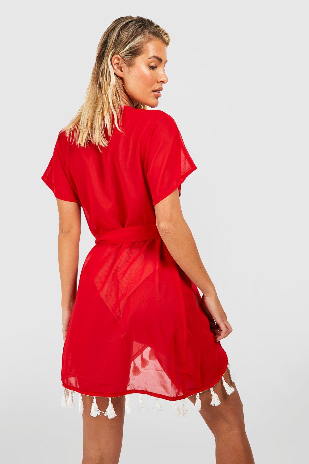 Missguided tassel dress best sale