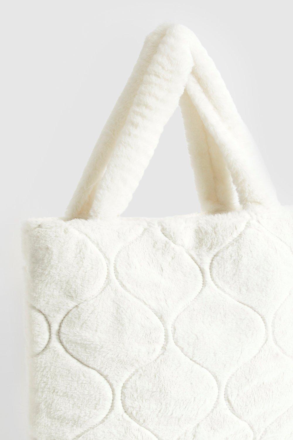 Quilt Detail Faux Fur Bag boohoo