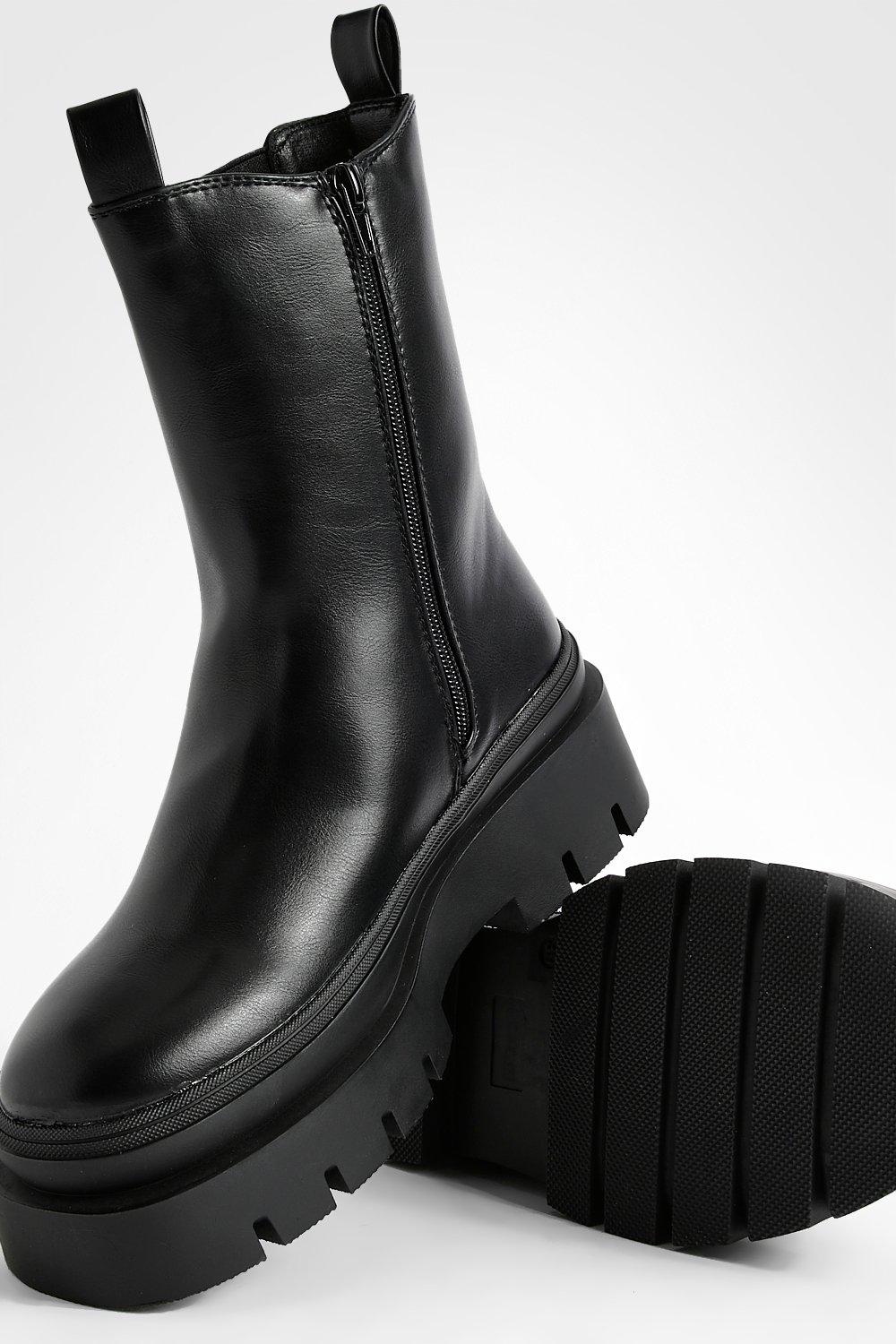 Boohoo chunky hotsell chelsea boots