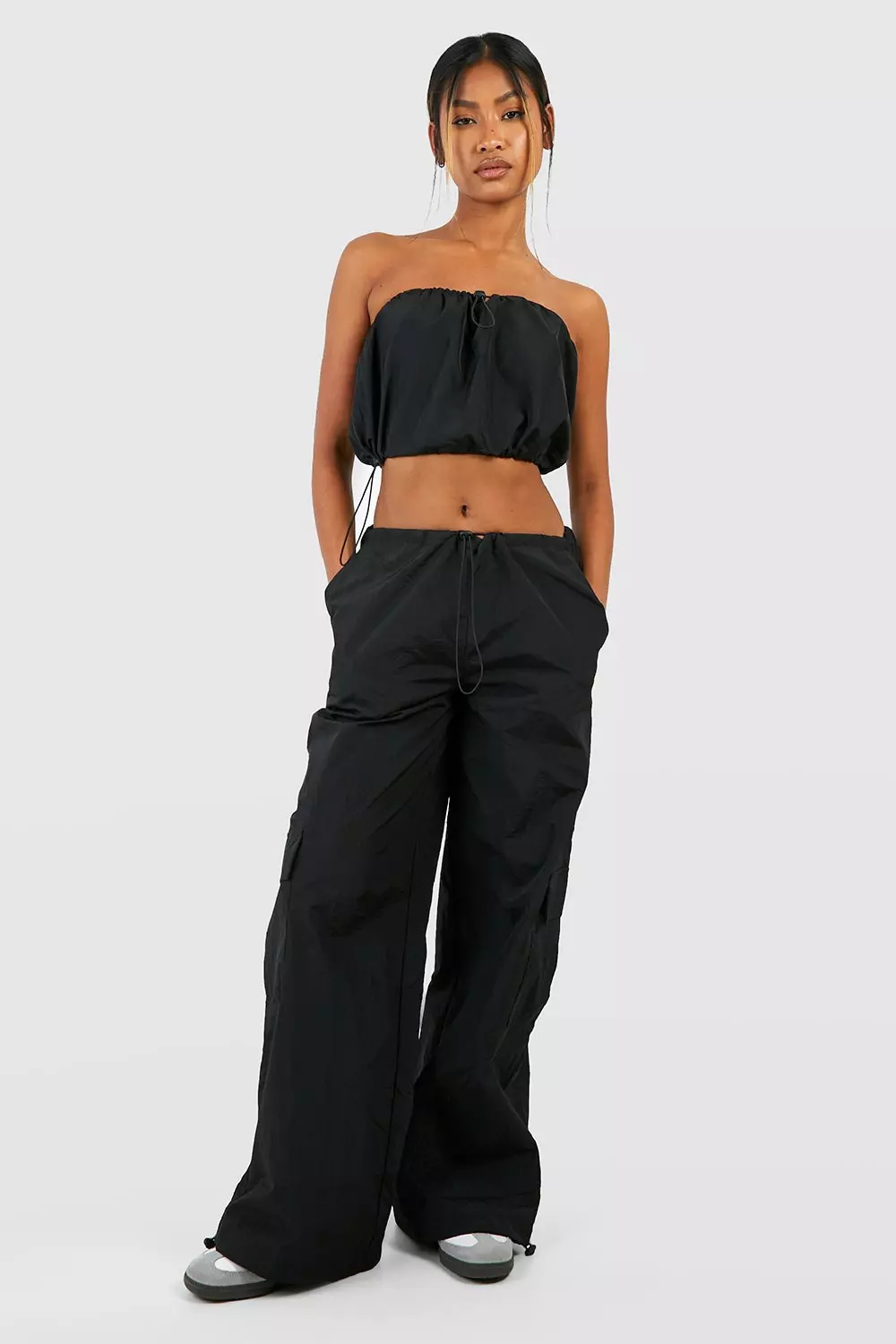 【YOURNUS】Raise Crop Cargo Pants YOURS Plus Size Khaki Green Cropped Cargo Harem Trousers