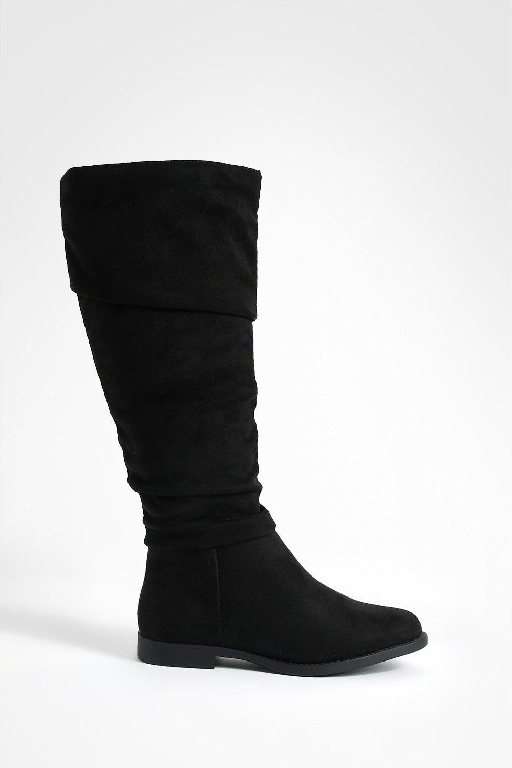 Black slouch booties hotsell