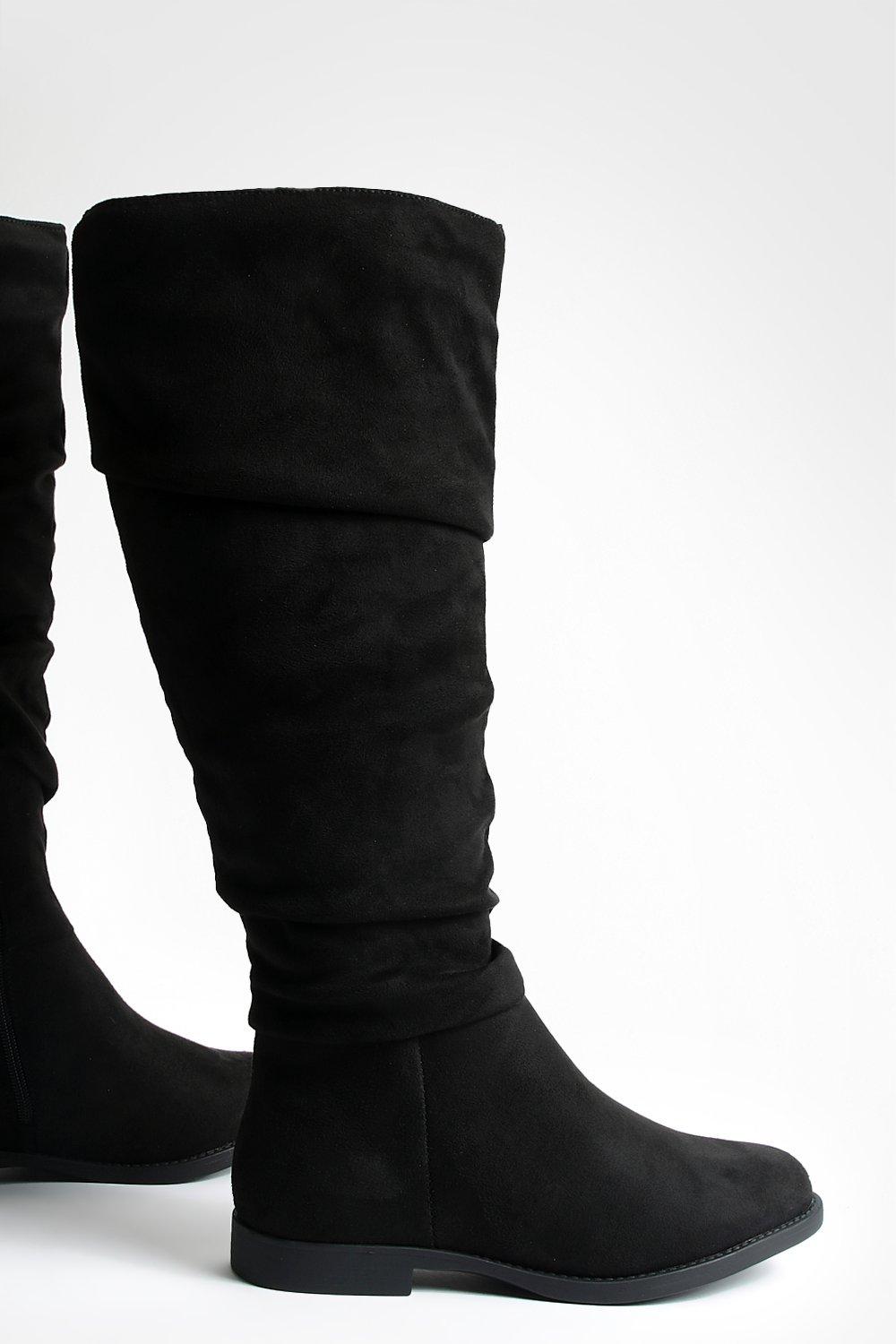 Slouchy Knee High Flat Boots