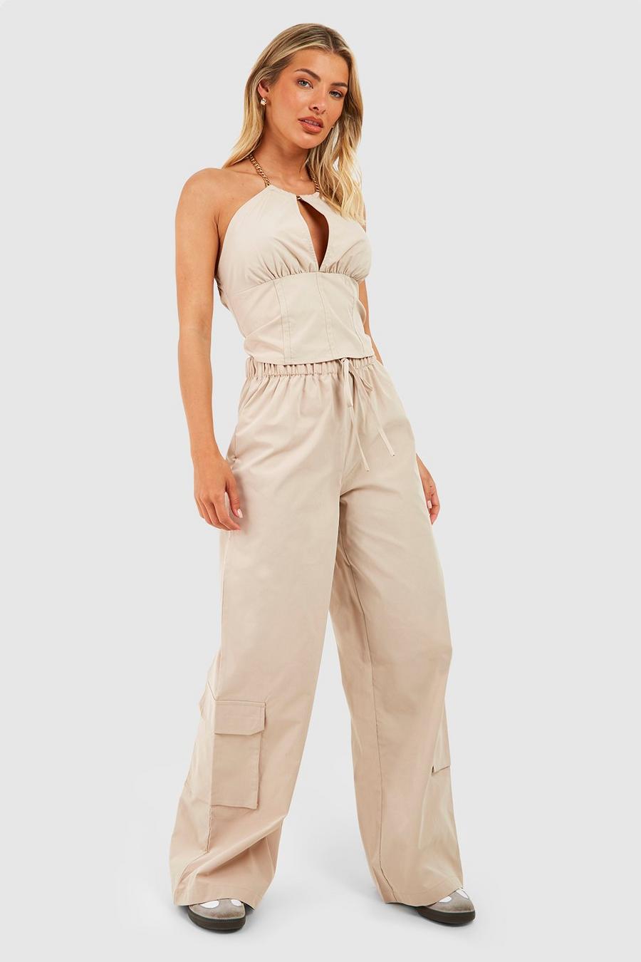 Stone Cargo Wide Leg Pants image number 1