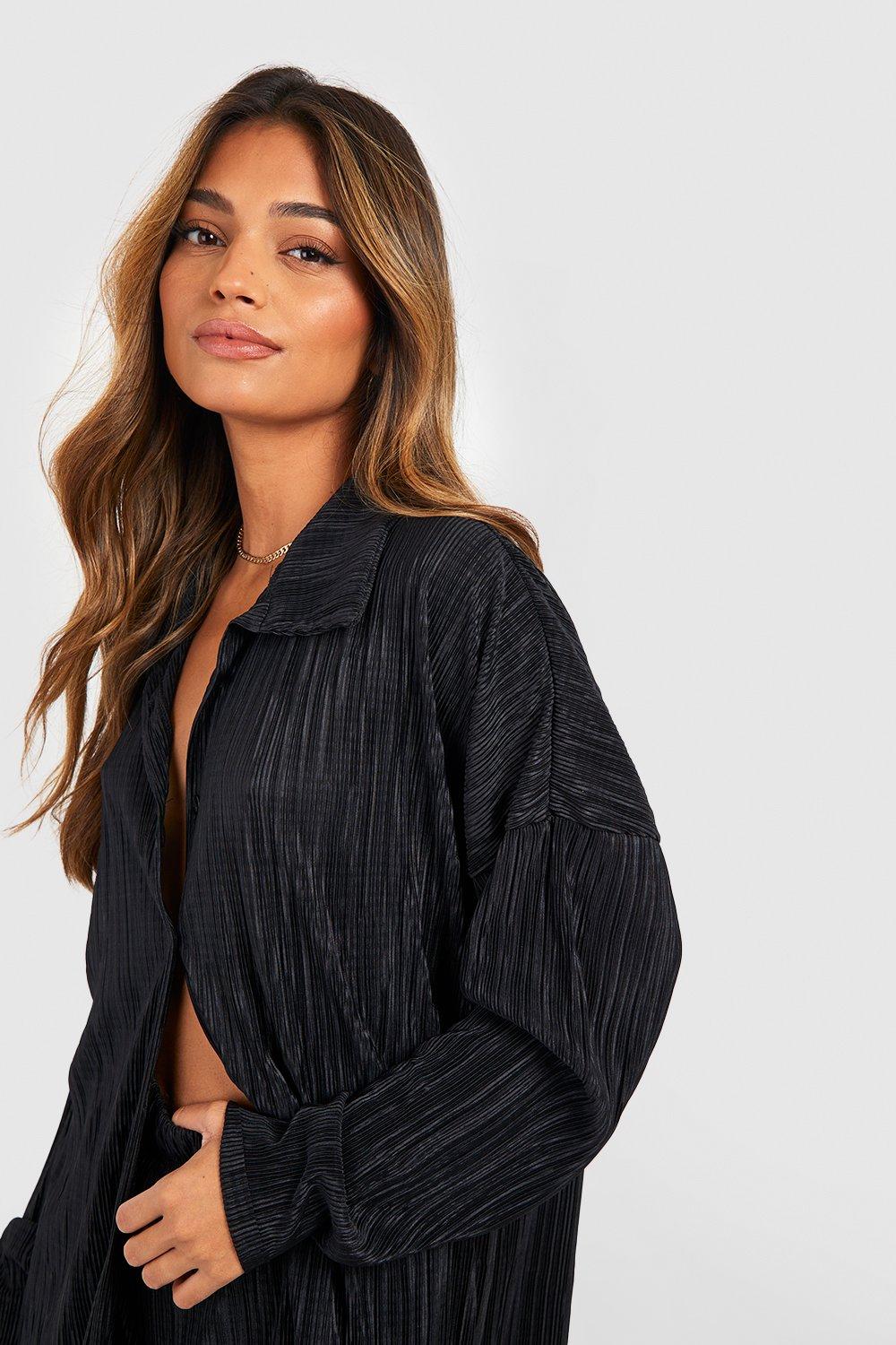 Oversized Plisse Baggy Blouse