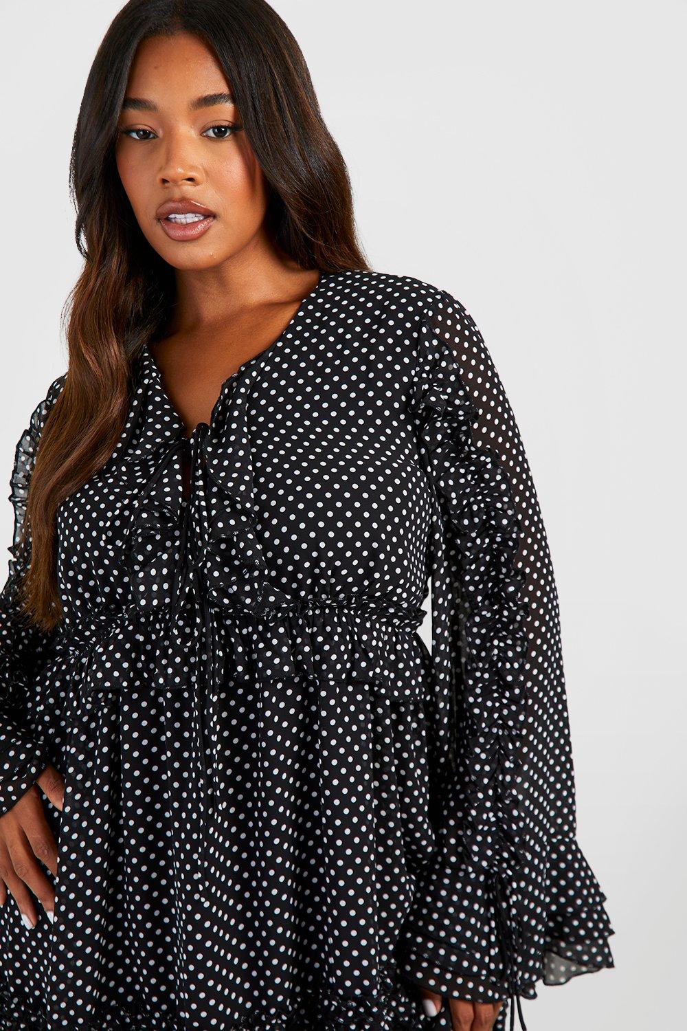 Robe à pois grande taille sale