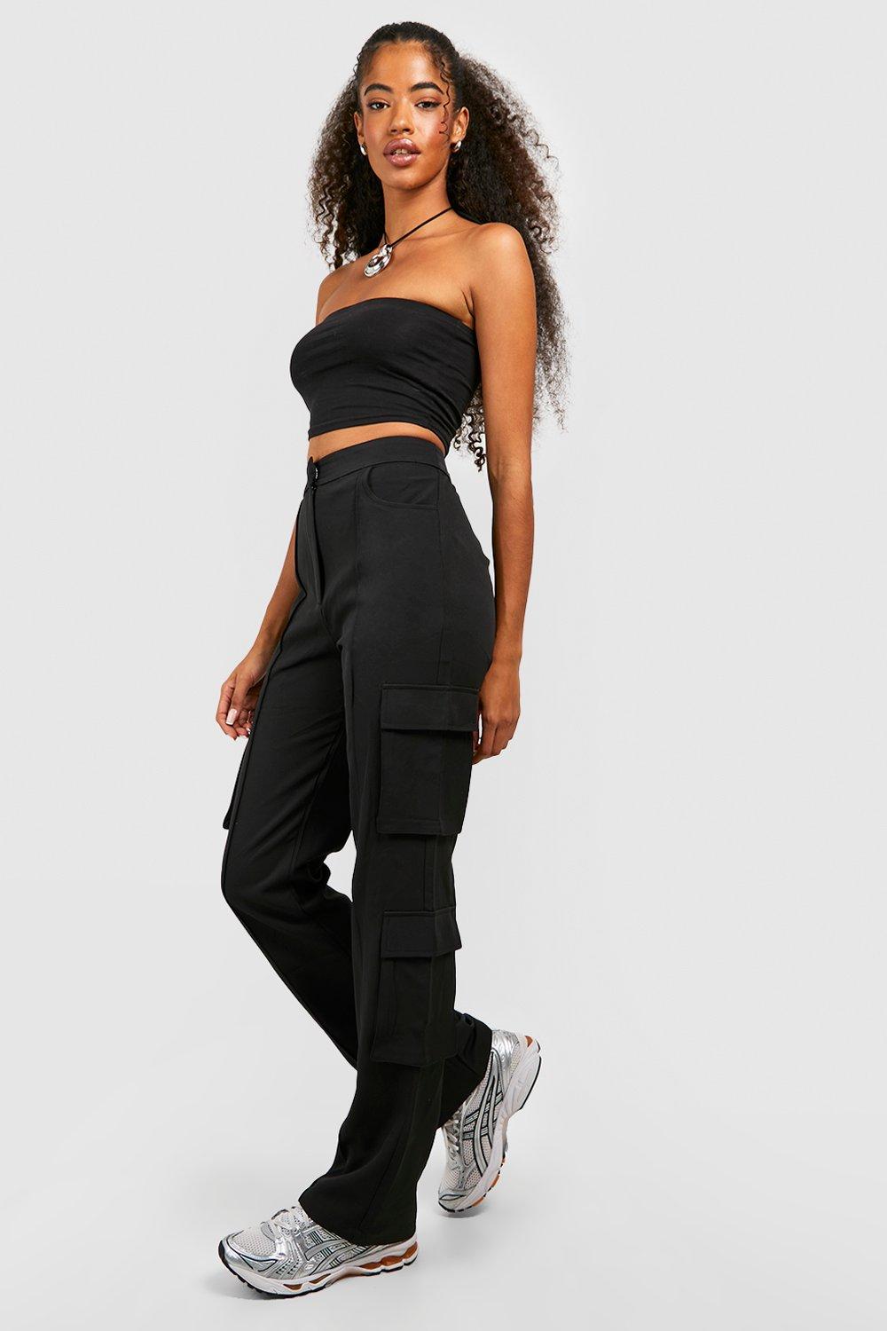 Luxe Tailored Cargo Flared Pants