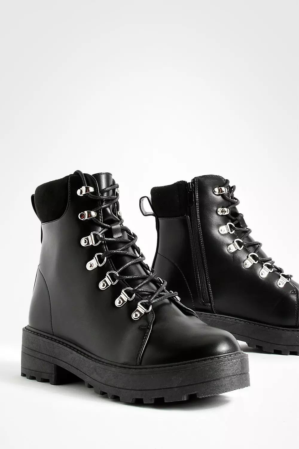 Womens black hiker boots sales