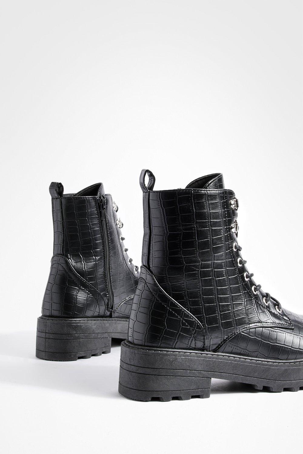 Lace up croc outlet boots