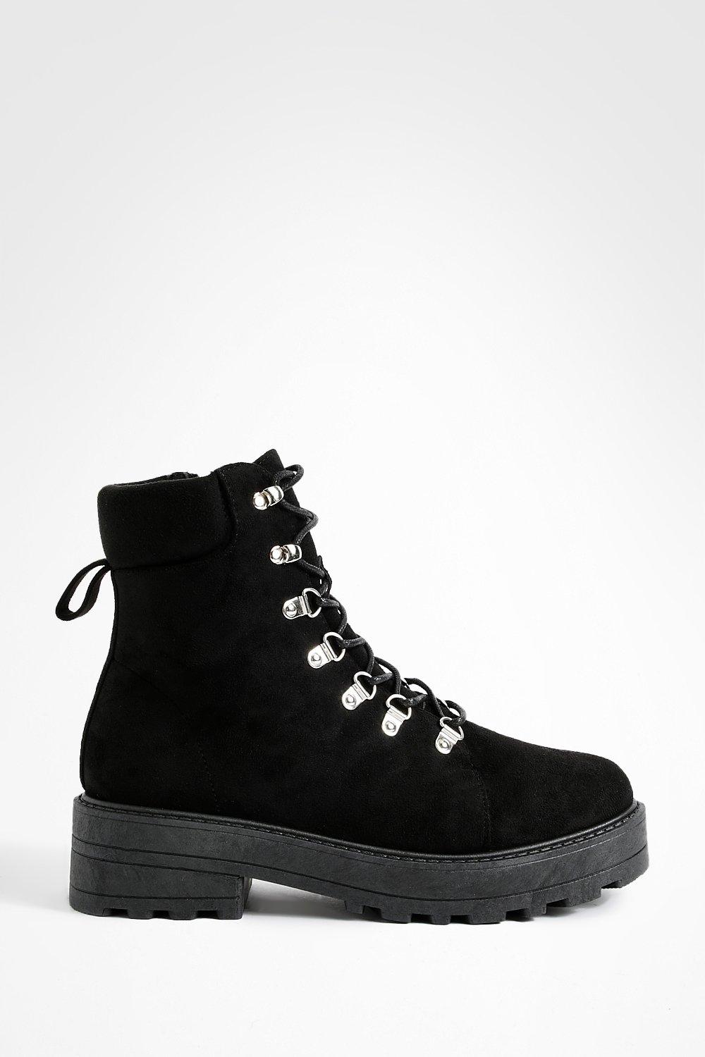 boohoo lace up hiker boots