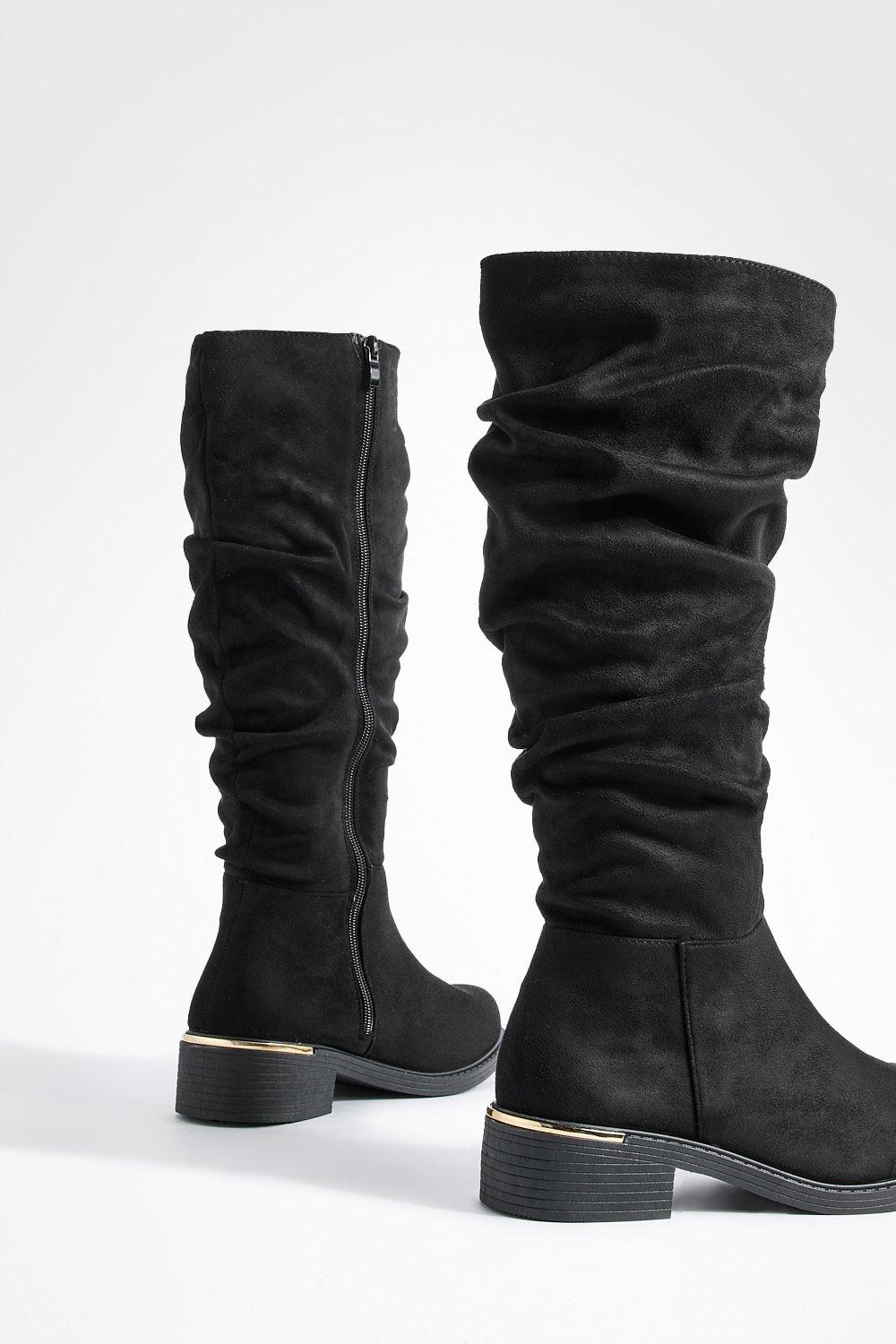 Boohoo shop flat boots