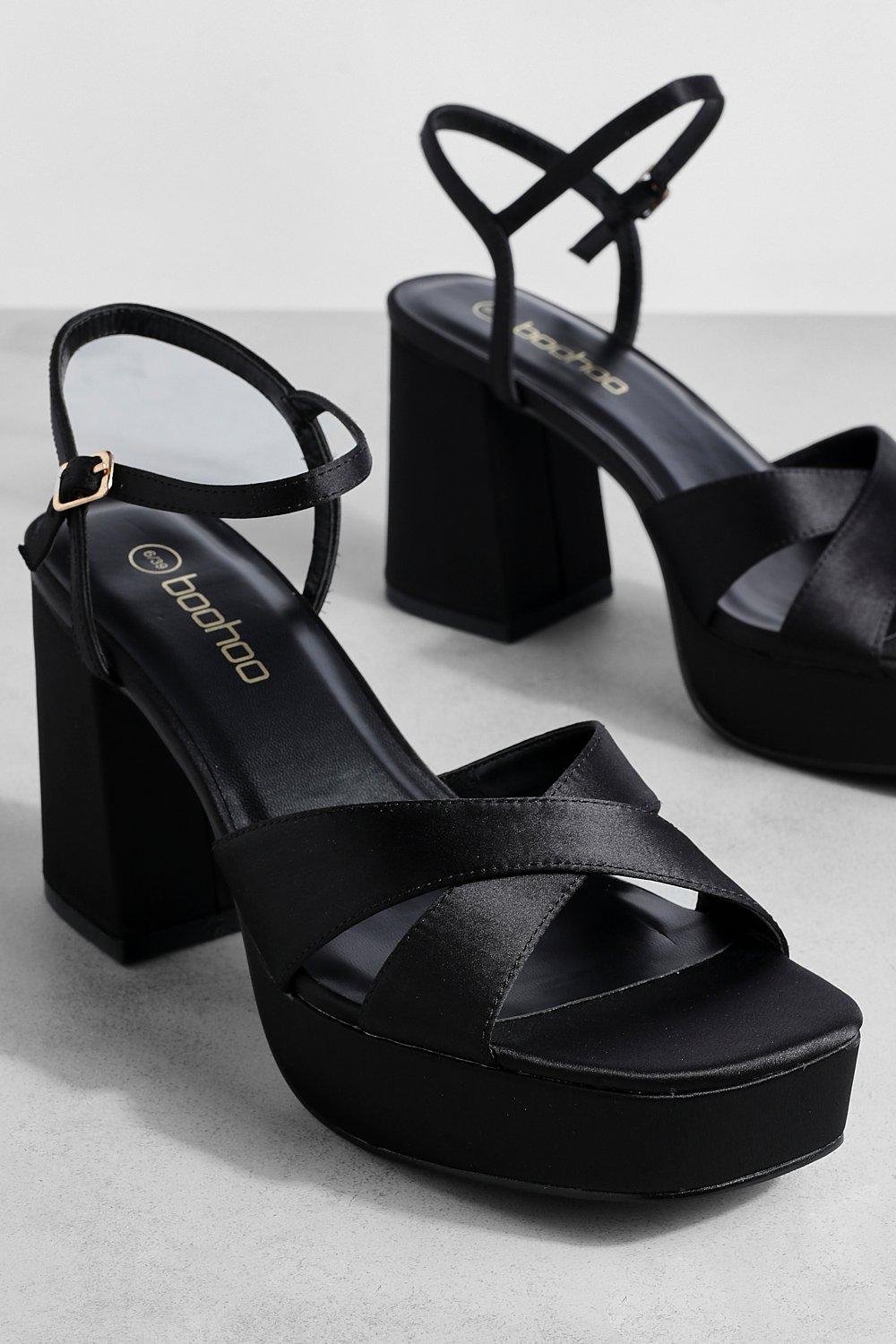 Black platform mid clearance heels