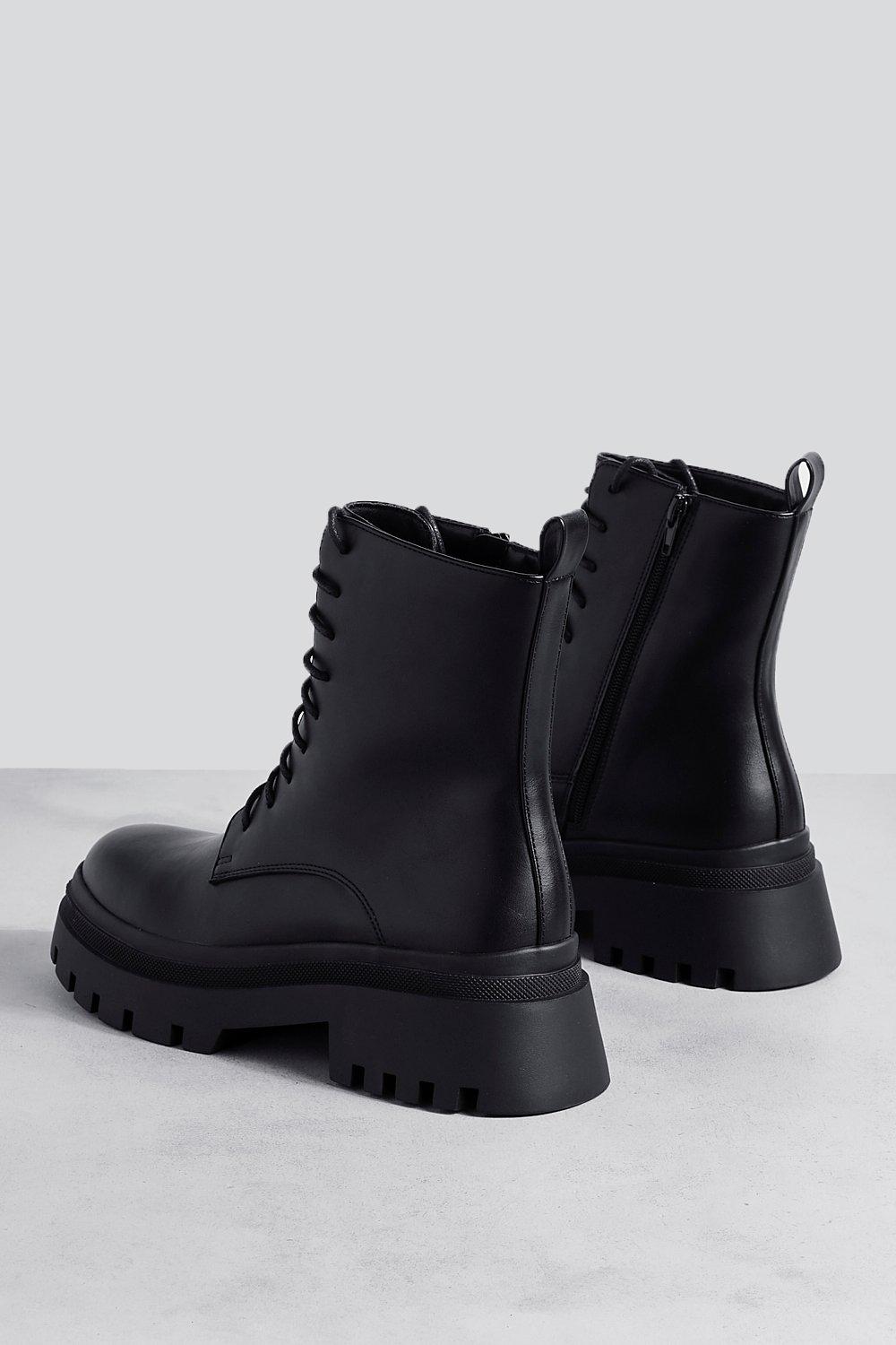 RAID Obey lace up ankle boots in black