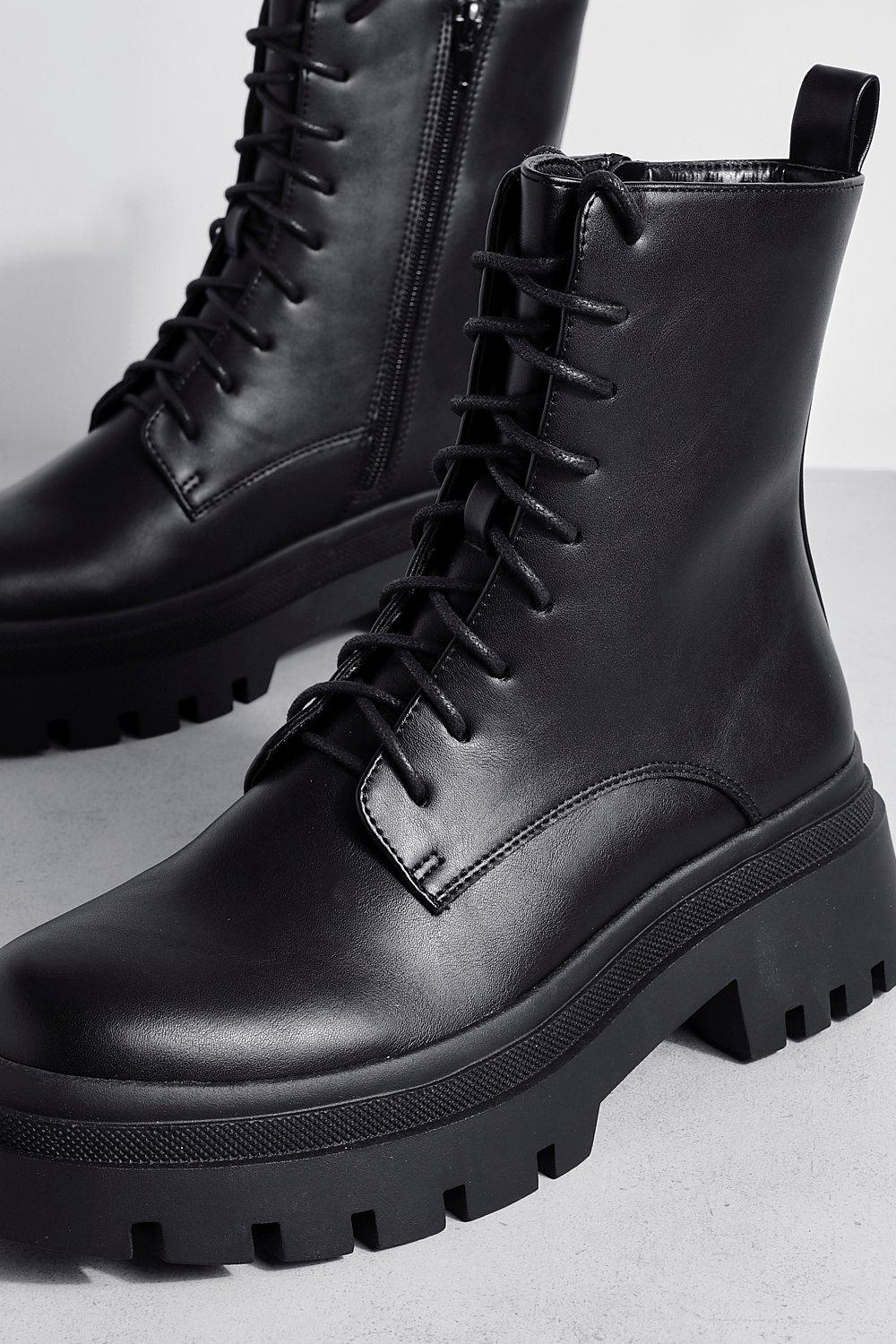 Boohoo biker boots best sale