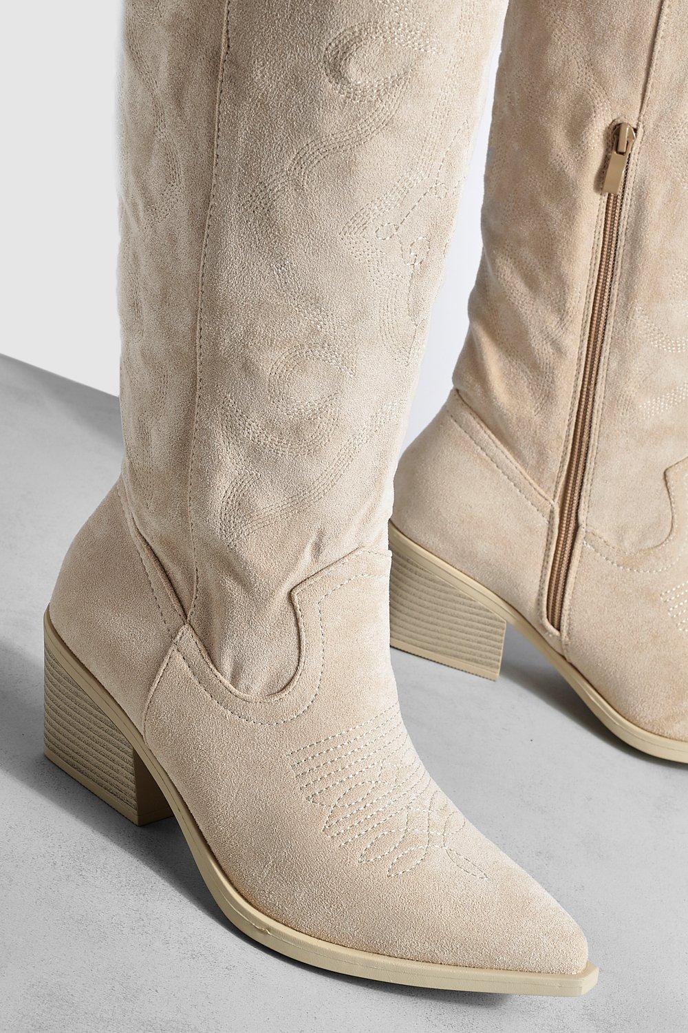 Western high clearance heel boots