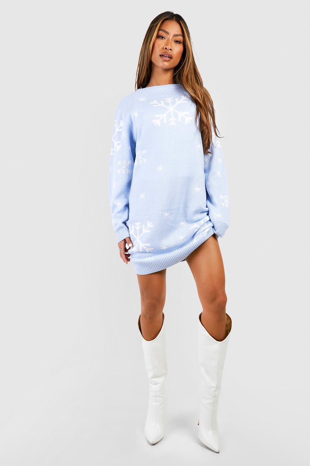 Snowflake sweater dress sales