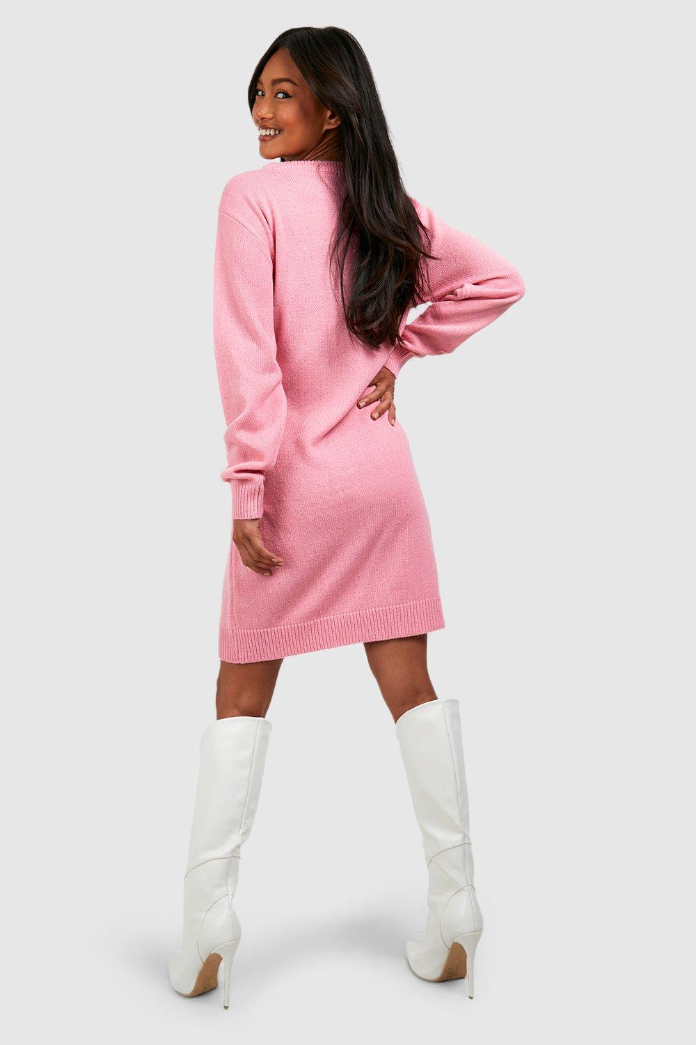 Pink deals jumper dress