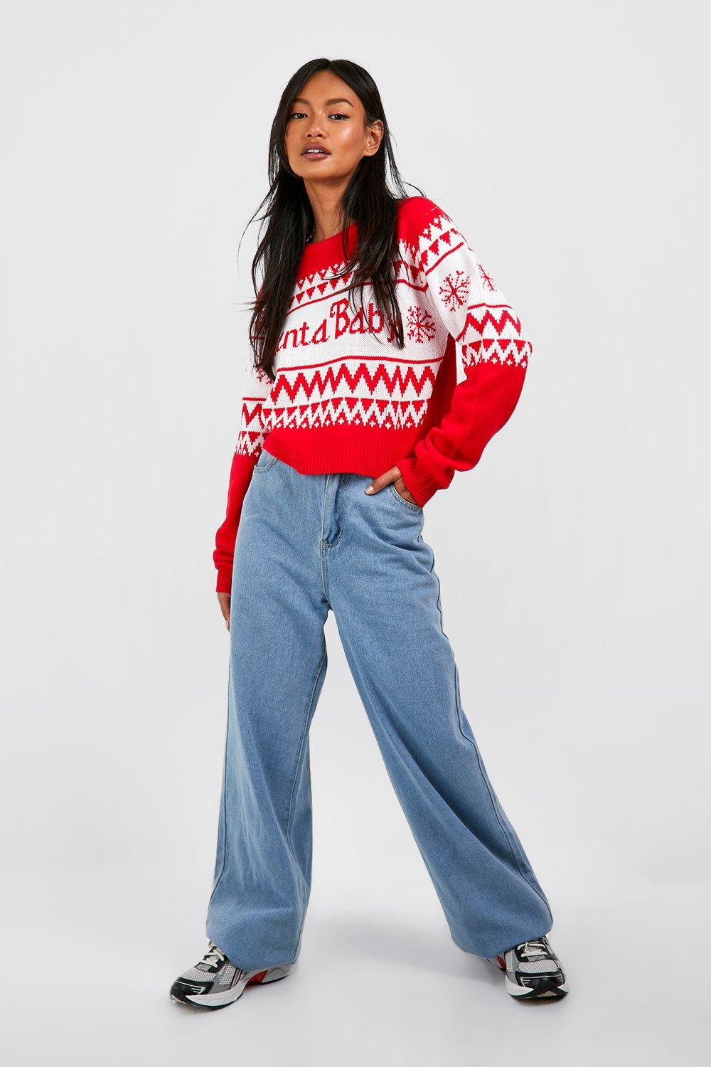 Cropped christmas jumpers best sale