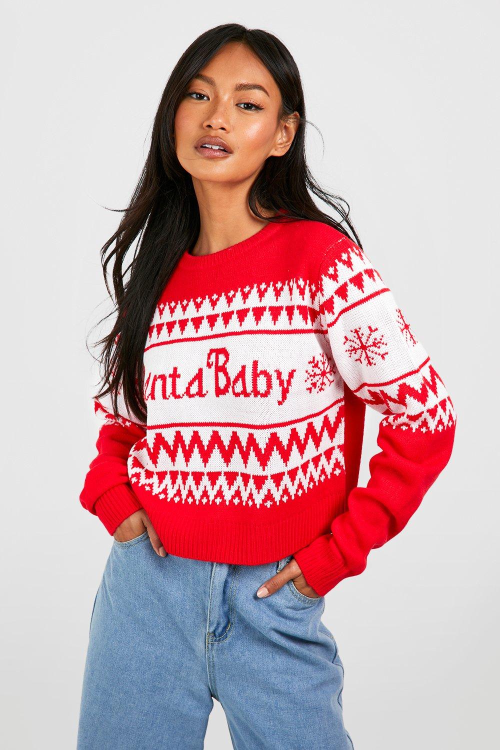 Santa baby christmas sweater hotsell