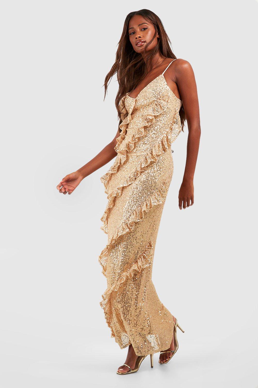 Robe sequin hot sale boohoo