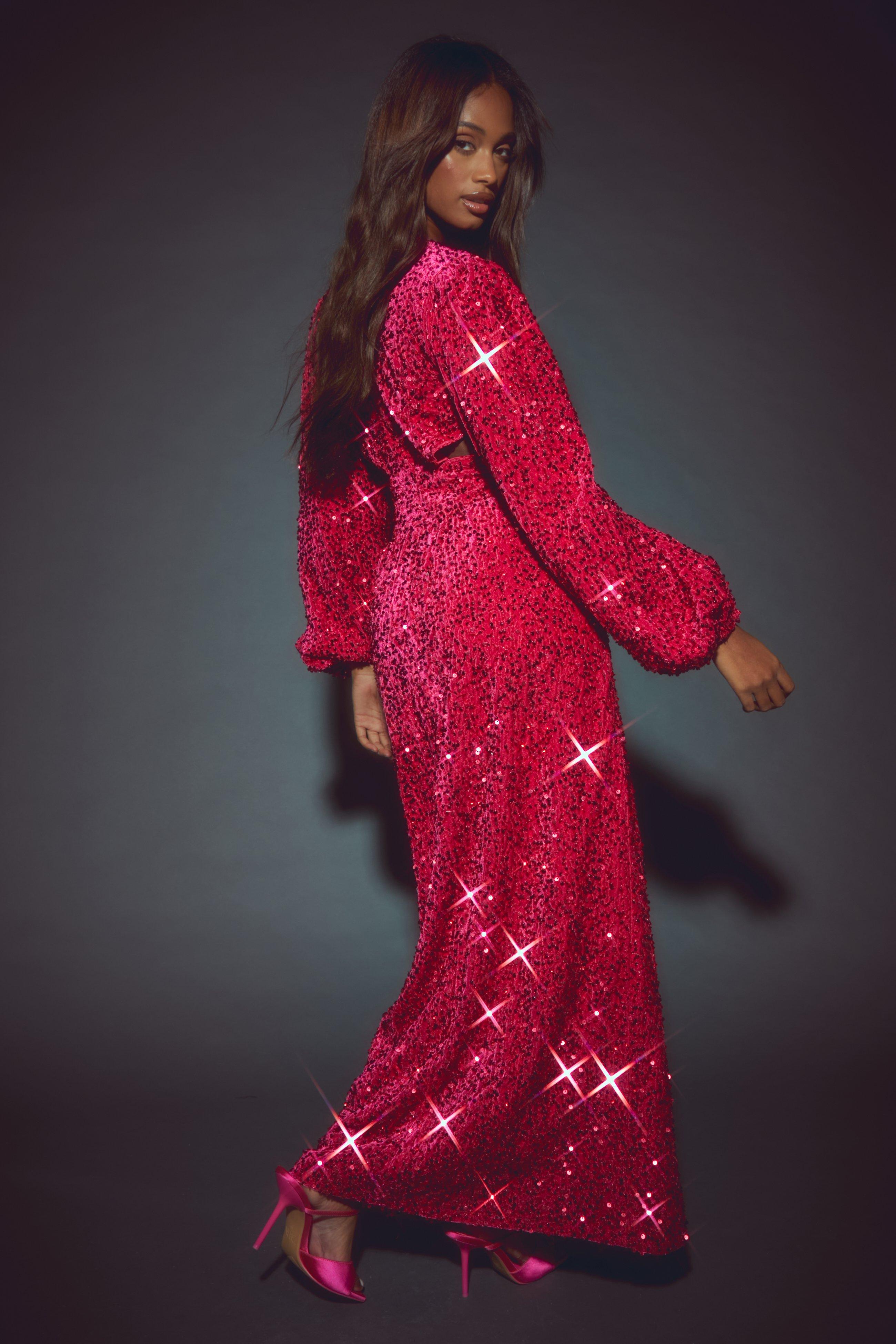 Robe best sale paillette boohoo