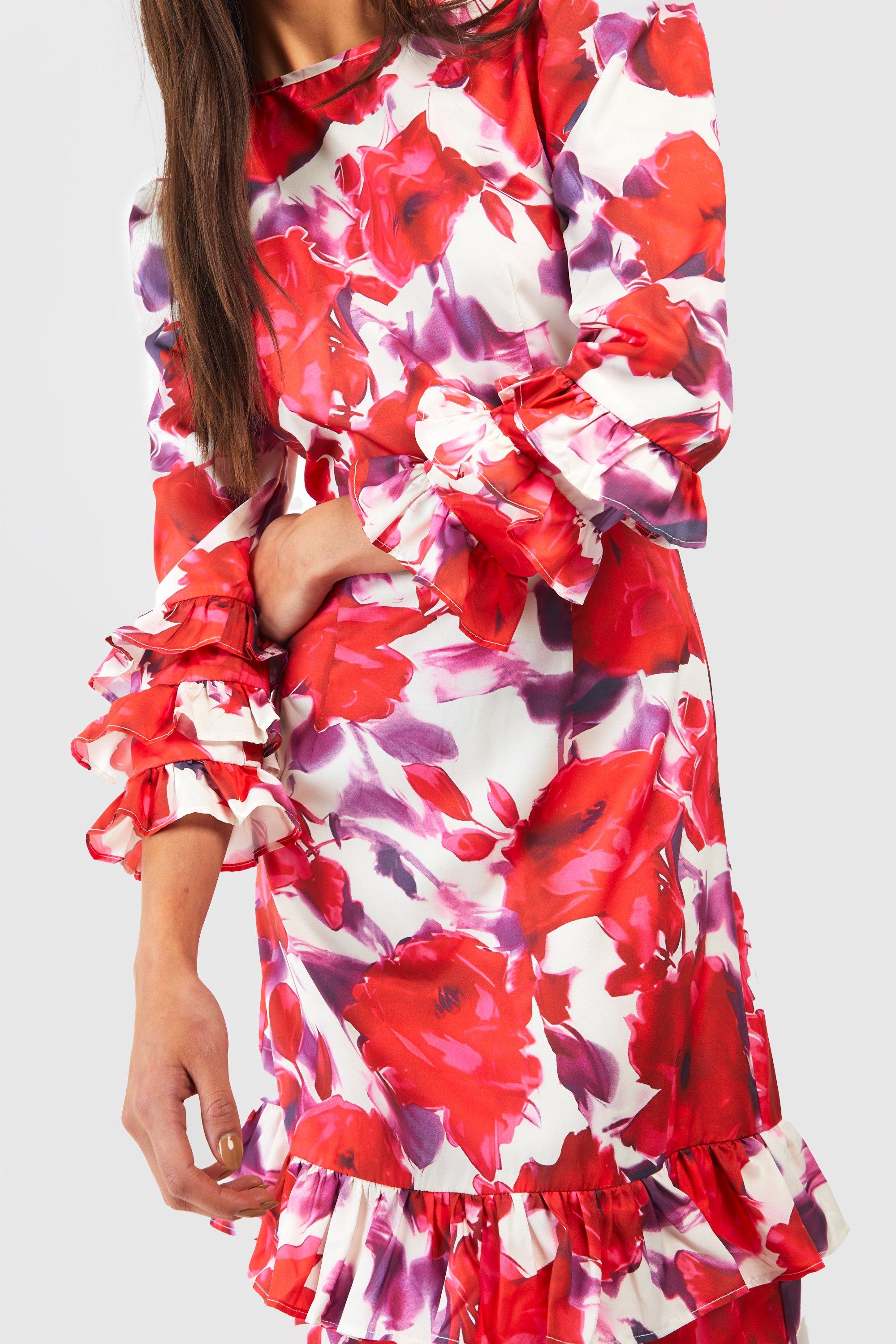 Jurk best sale rood bloemen