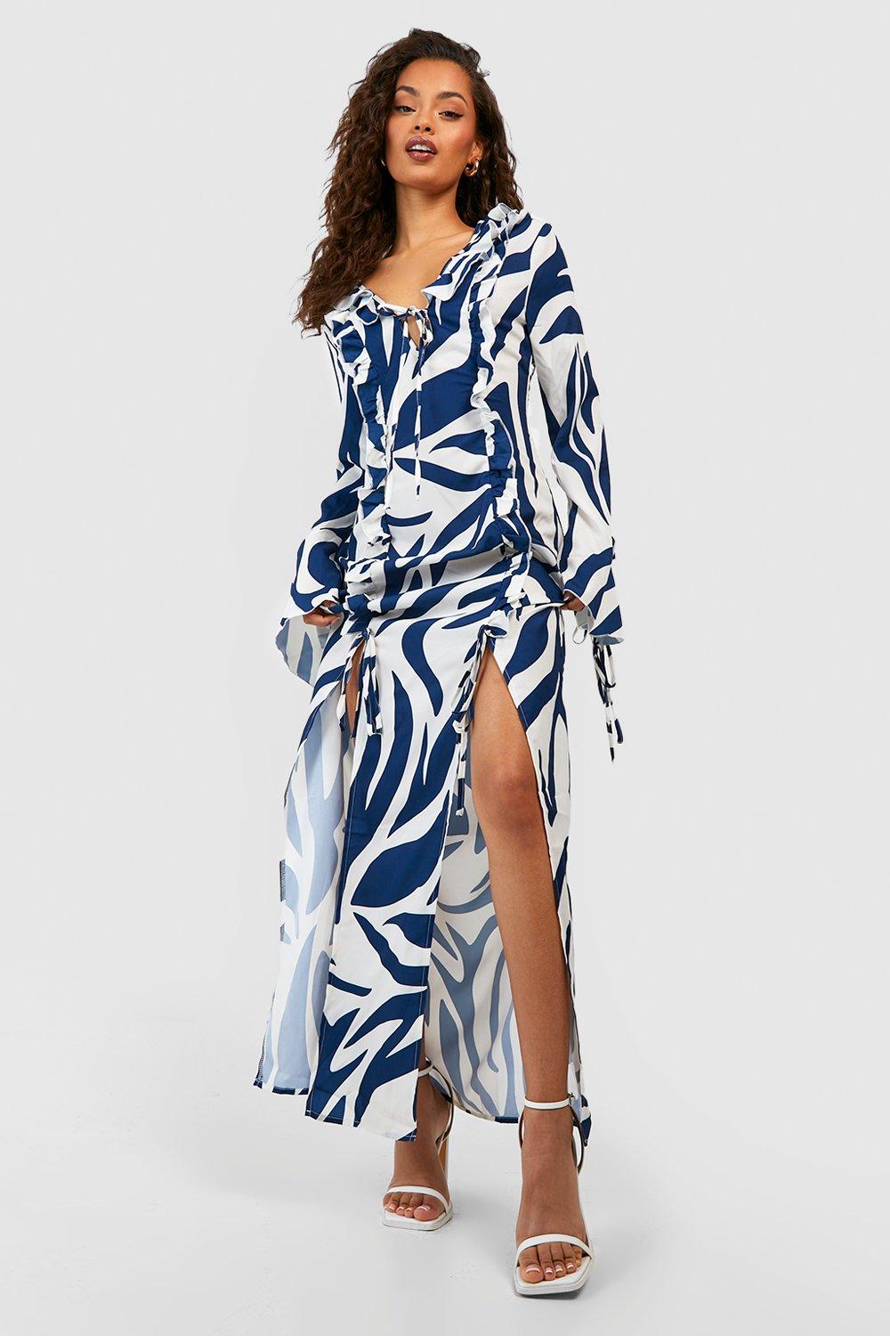 Boohoo hot sale zebra dress