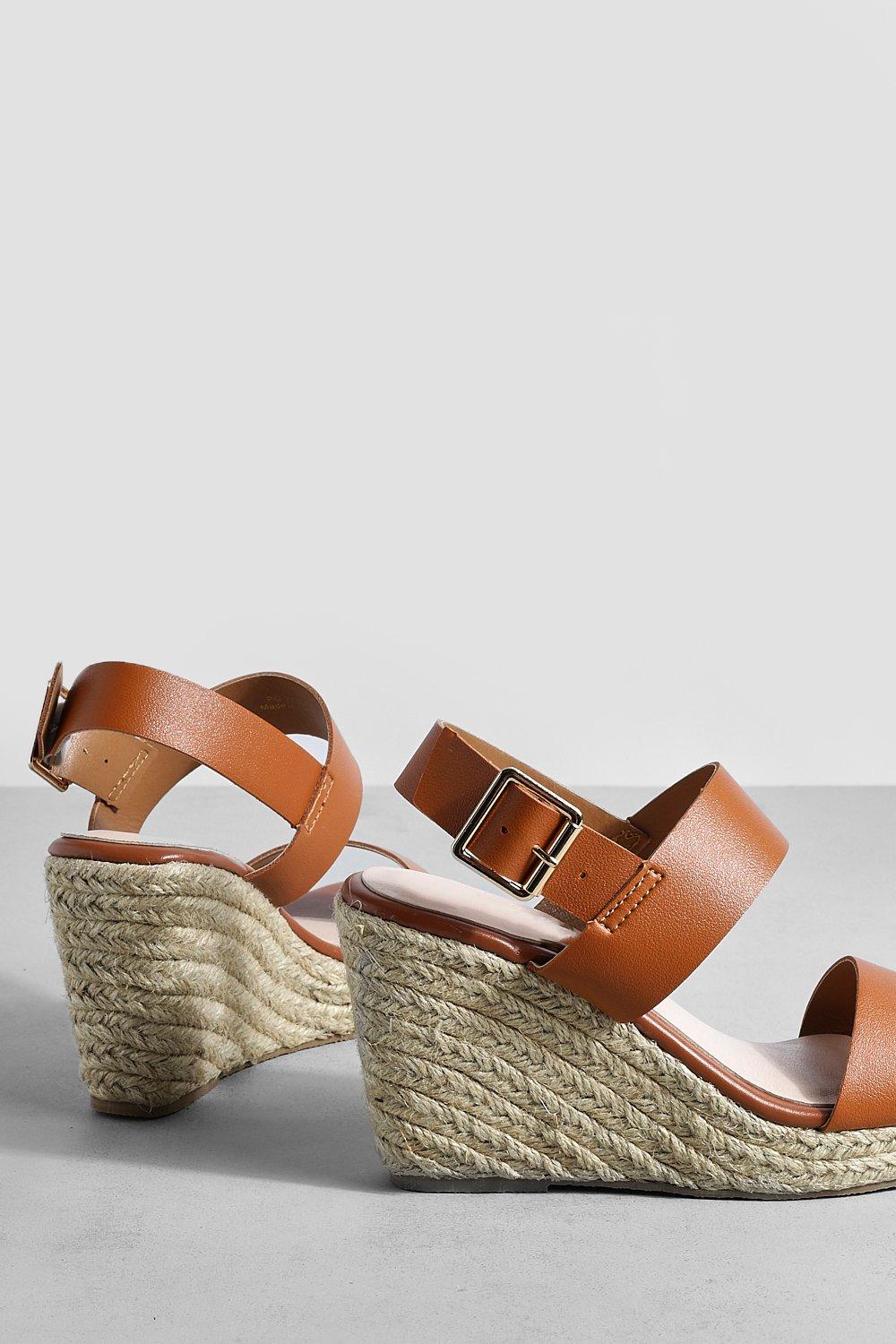 Tan leather wedges discount uk