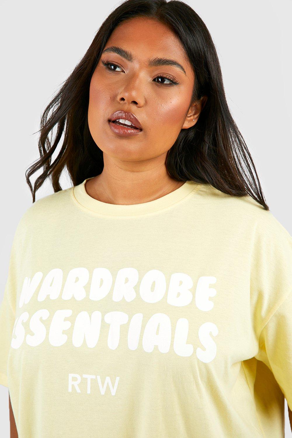 boohoo Plus Size Wardrobe Essentials Oversized T-Shirt - Women's Printed T-shirts