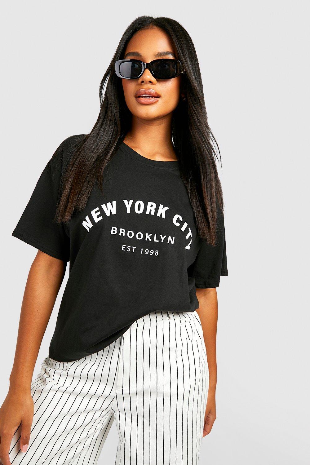 boohoo New York Oversized Tee - Women's Printed T-shirts