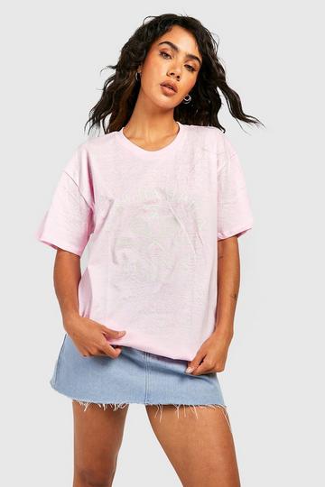 Pink Hampton Tennis Printed Oversized T-shirt