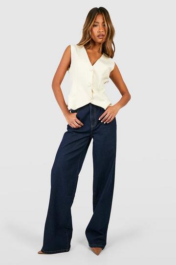 Basics High Waisted Super Wide Leg Jeans indigo