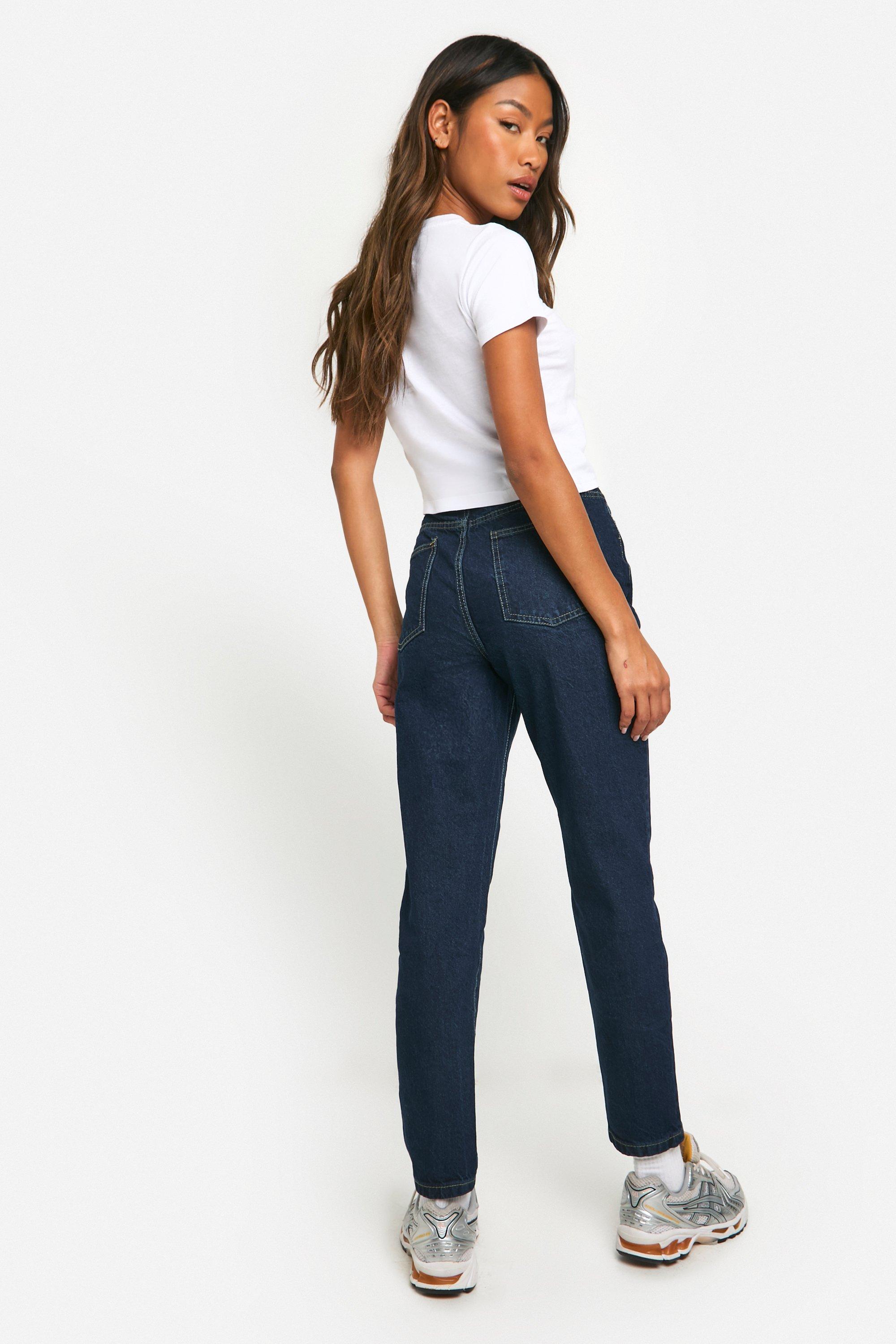 Basics High Waisted Slim Fit Mom Jeans