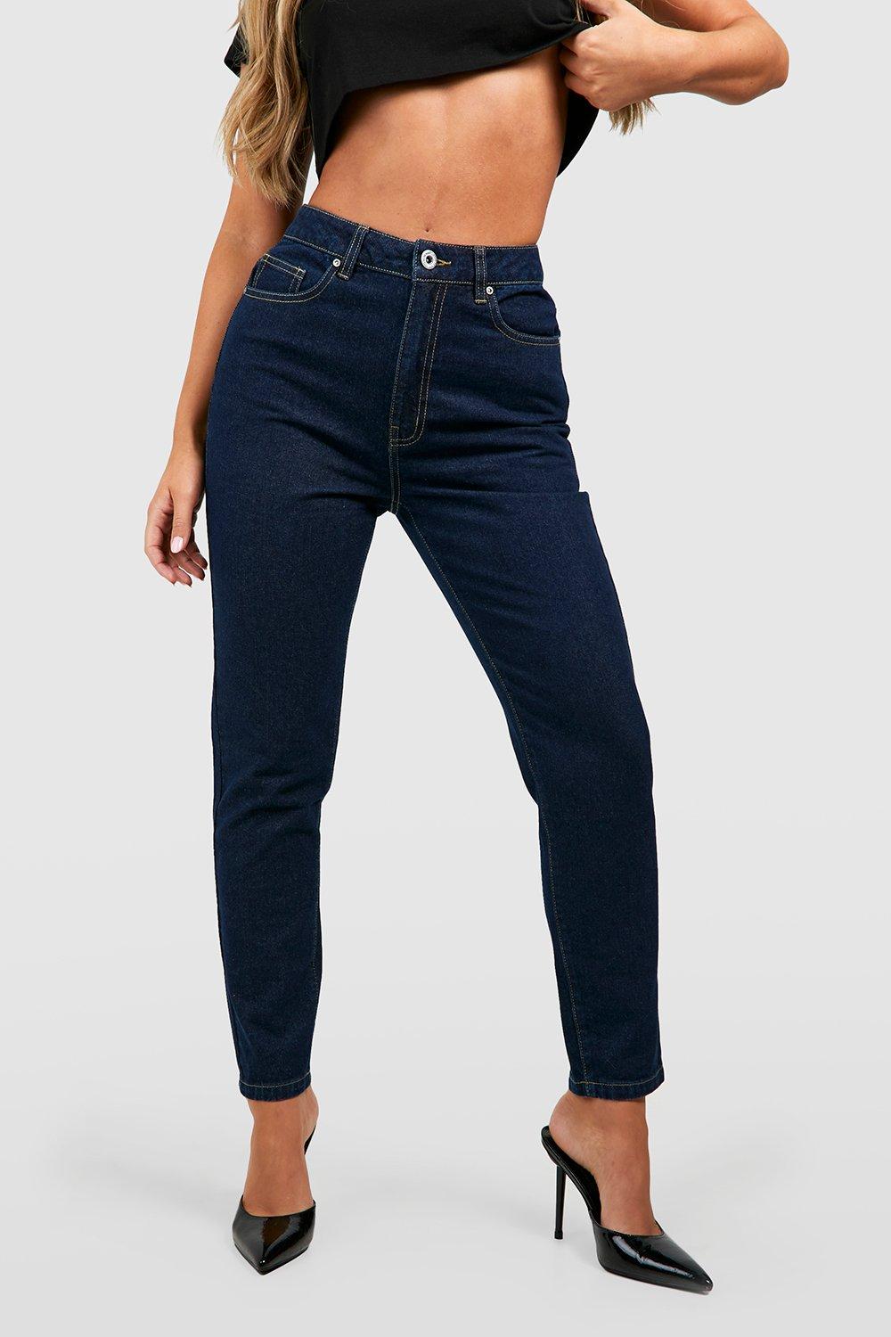 Women's Basics High Waisted Slim Fit Mom Jeans