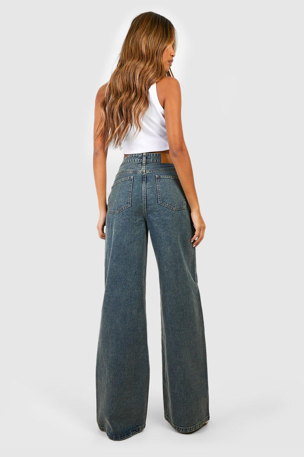 Basics High Waisted Wide Leg Jeans