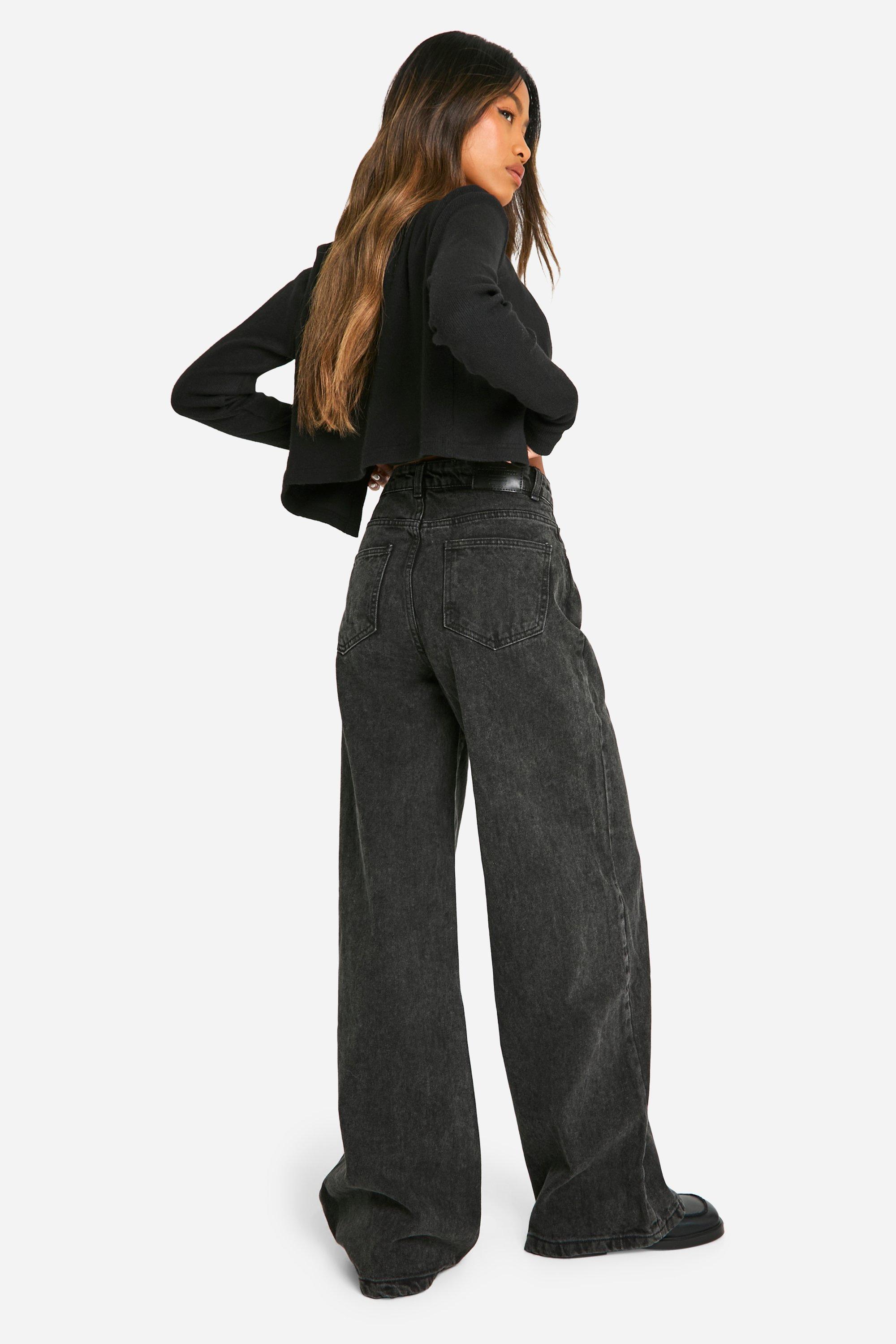 Basics High Waisted Wide Leg Jeans