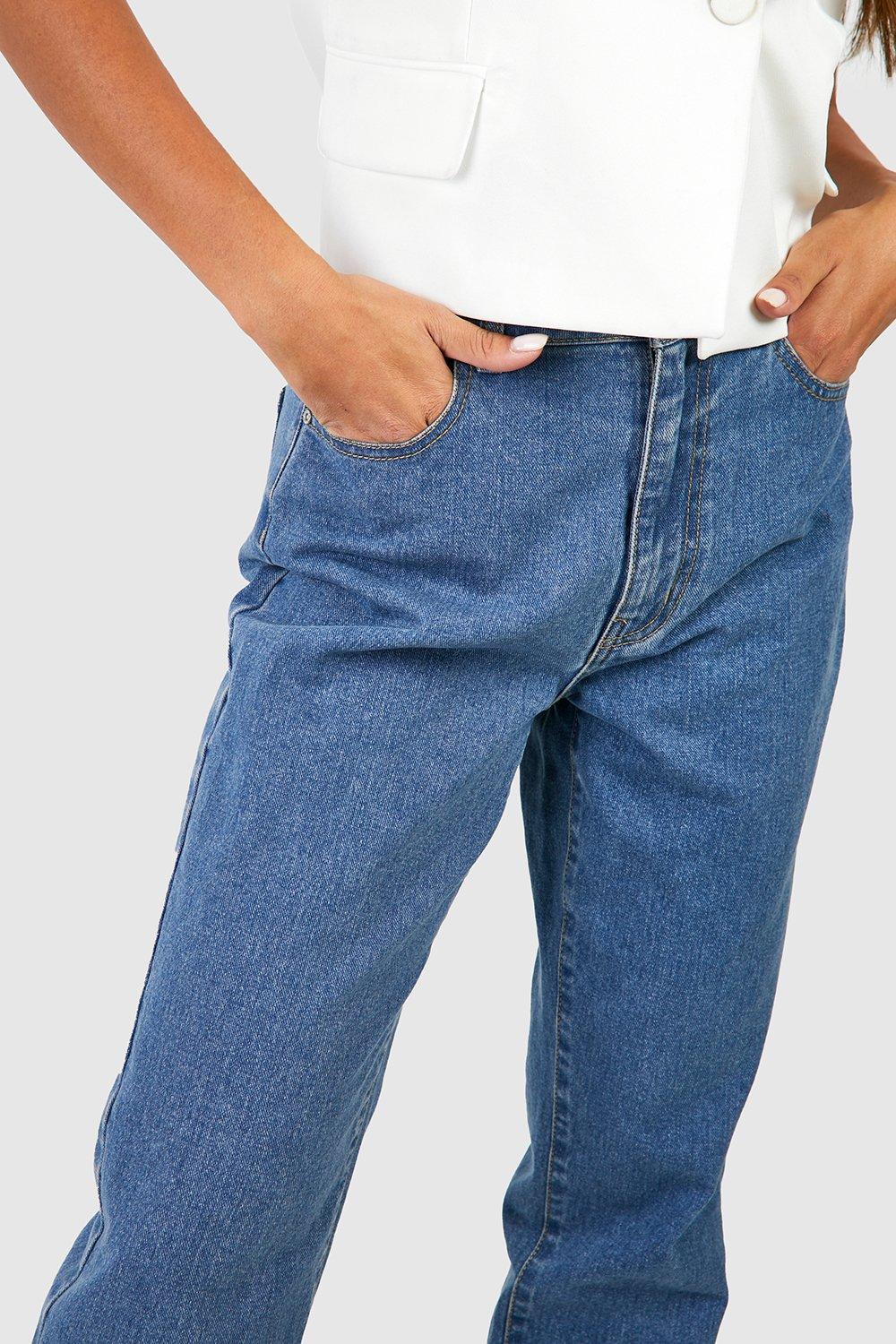 Basics High Waisted Straight Leg Jeans