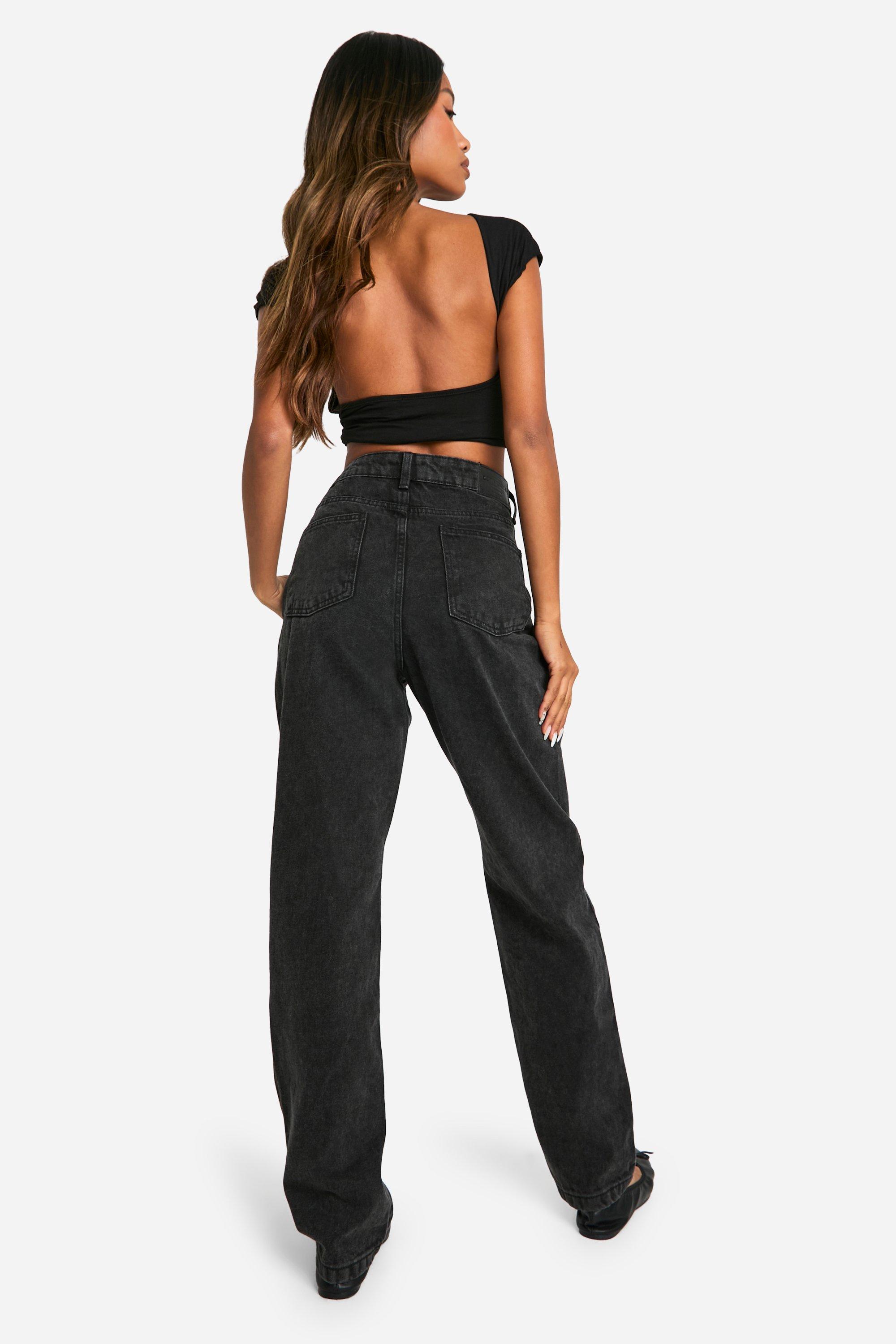 Basics High Waisted Straight Leg Jeans