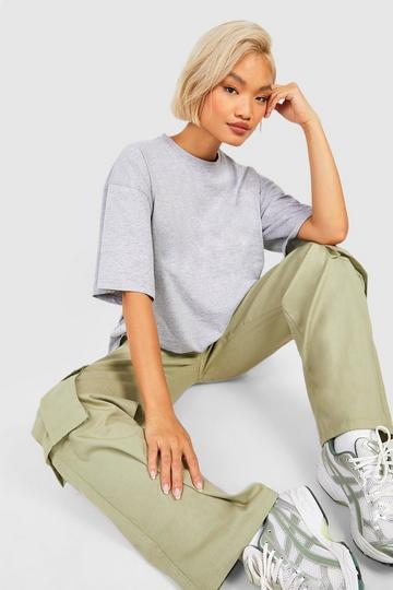 Oversized Crew Neck T-shirt grey marl