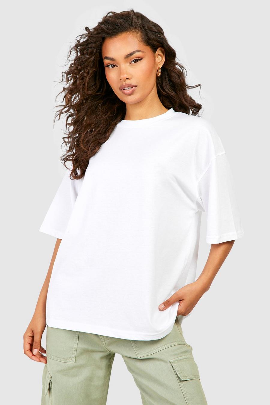 T-shirt oversize, White blanc